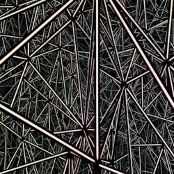 Abstract visualization of a support network, representing the connections between local and international peers.